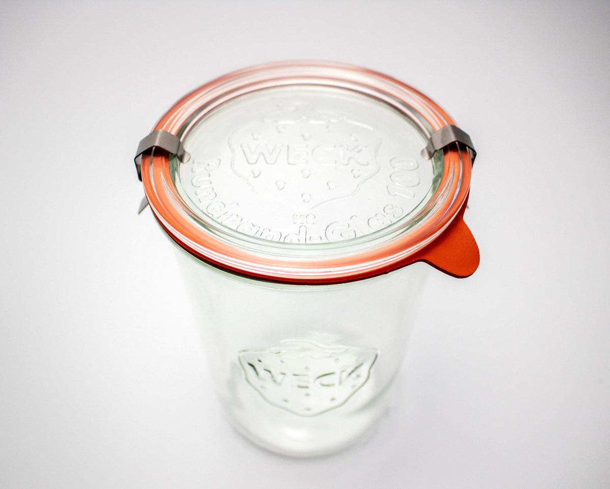Weck 743 kitchen-storage jar line supports decluttered, organized pantries.