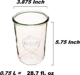 Weck Mold Jar with lid and rubber gasket ensuring fresh sealing
