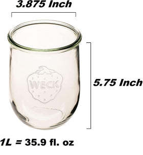 WECK Tulip jar wide mouth opening for easy access and pouring