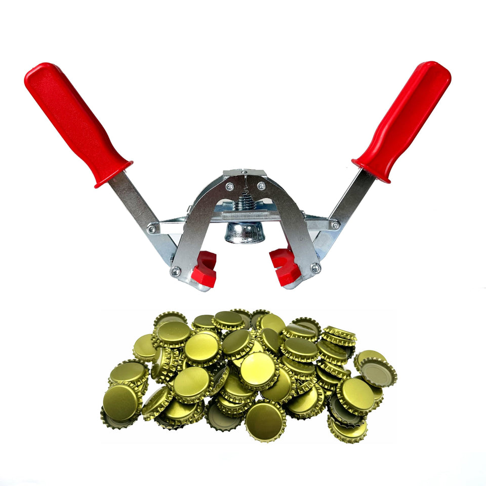 WENNING bottle capper tool with magnetic cap holder for quick sealing.