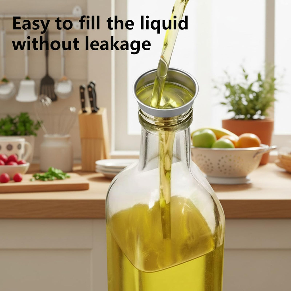 WERTIOO non-drip spout design minimizes spills and dust entry.