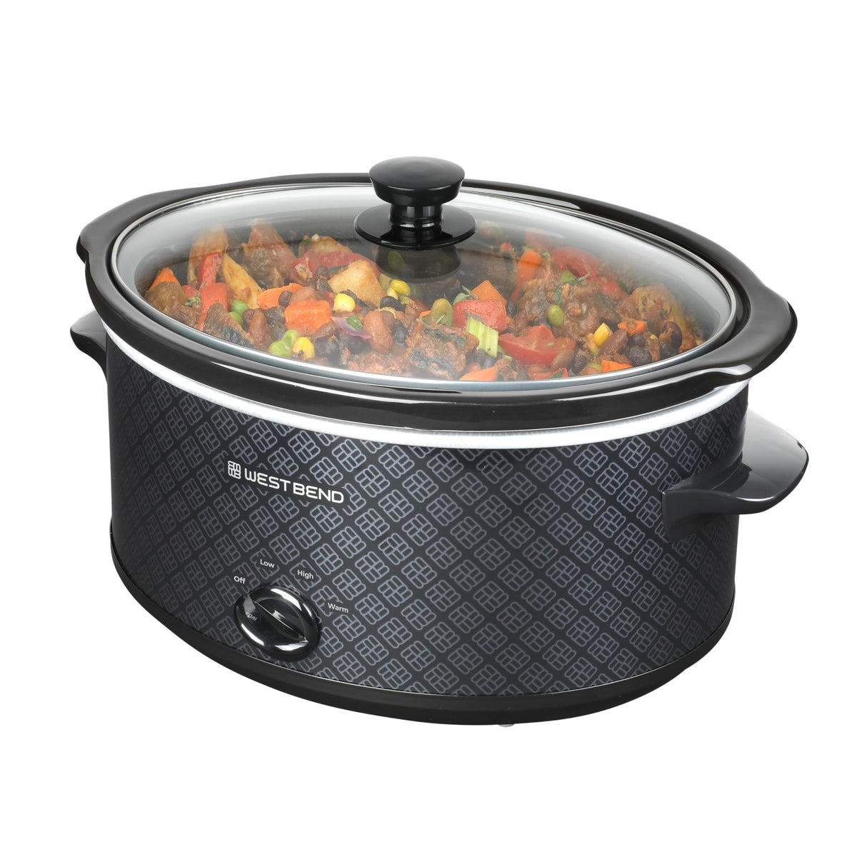 West Bend 6qt slow cooker pot showing generous capacity for family meals