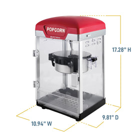 West Bend Stir Crazy Popcorn Maker vintage red housing adds retro style.