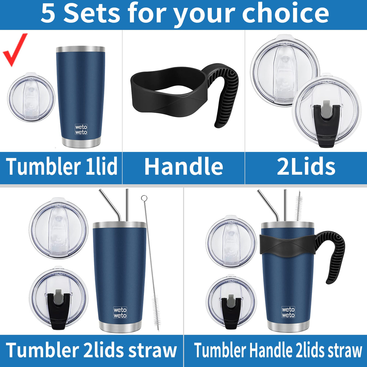 WETOWETO army green tumbler with leak-proof lid prevents spills during travel.