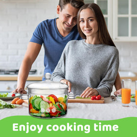 Wetpyaks clear glass pot ideal for reheating soups and milk.