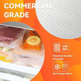 Wevac bag in use with vacuum sealer demonstrates airtight sealing
