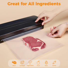 Wevac BPA-free bags protect contents during freezing and sous vide prep.