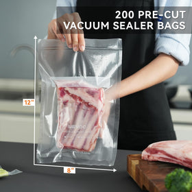 Wevac meal-prep bags arranged for efficient weekly portioning.