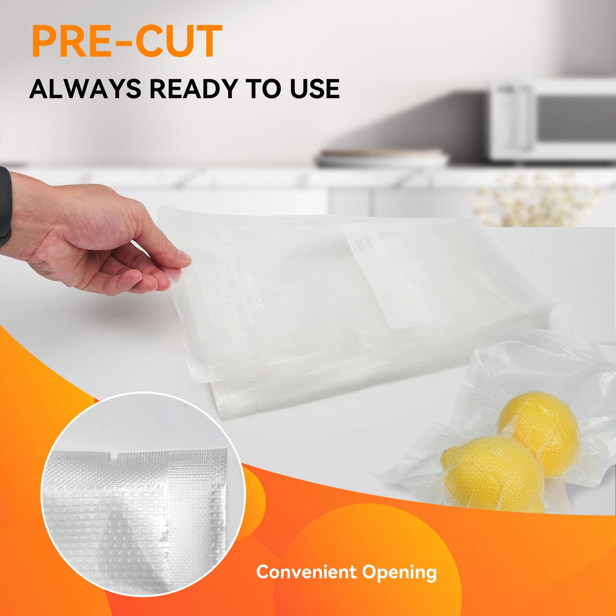 Wevac meal-prep storage helps organize ingredients and extend freshness.