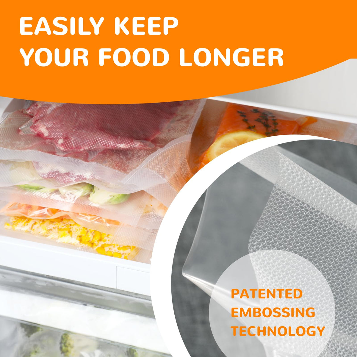Wevac rolls ideal for sous vide and meal prep storage solutions.