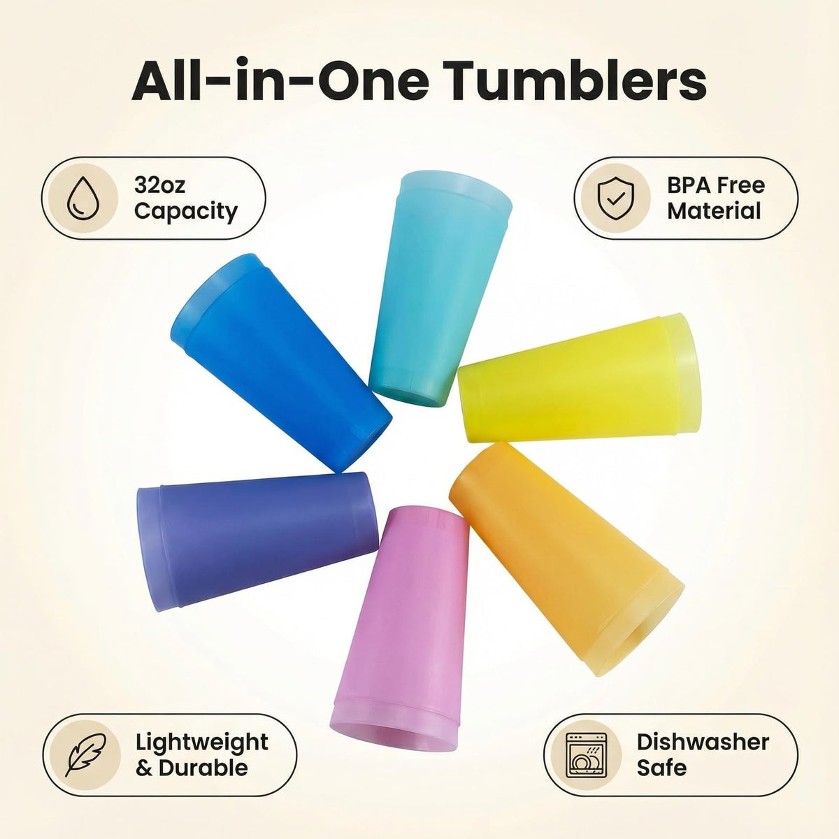 WEXINHAO 32 oz cups dishwasher safe for quick cleanup.