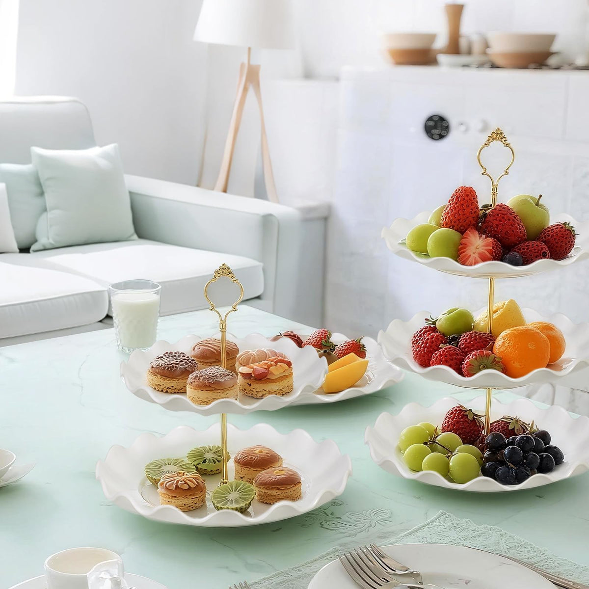 Wgbon 6-pcs serving trays keep pastries organized and accessible