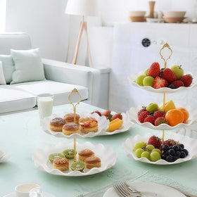 Wgbon rectangular dessert trays set, sturdy display for pastries and fruits at gatherings.