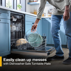 Whirlpool WMCS3018RW automatic cooking modes simplify reheating and defrosting tasks.