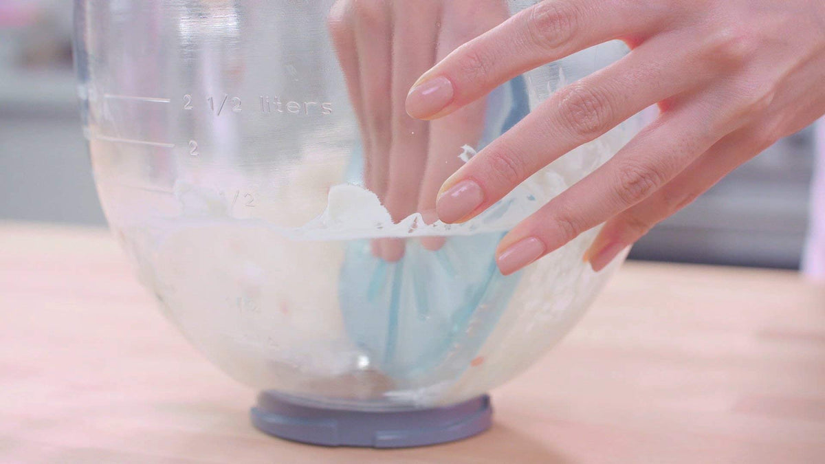 Whisk Wiper PRO clear design simplifies after-use cleanup.
