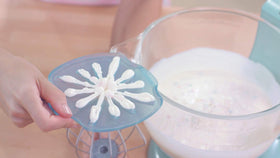 Whisk Wiper Pro six-wire whisk-compatibility enables easy cleanup.