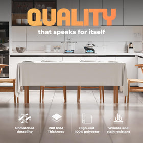 Wrinkle-free WEALUXE finish remains smooth after setup and transport.