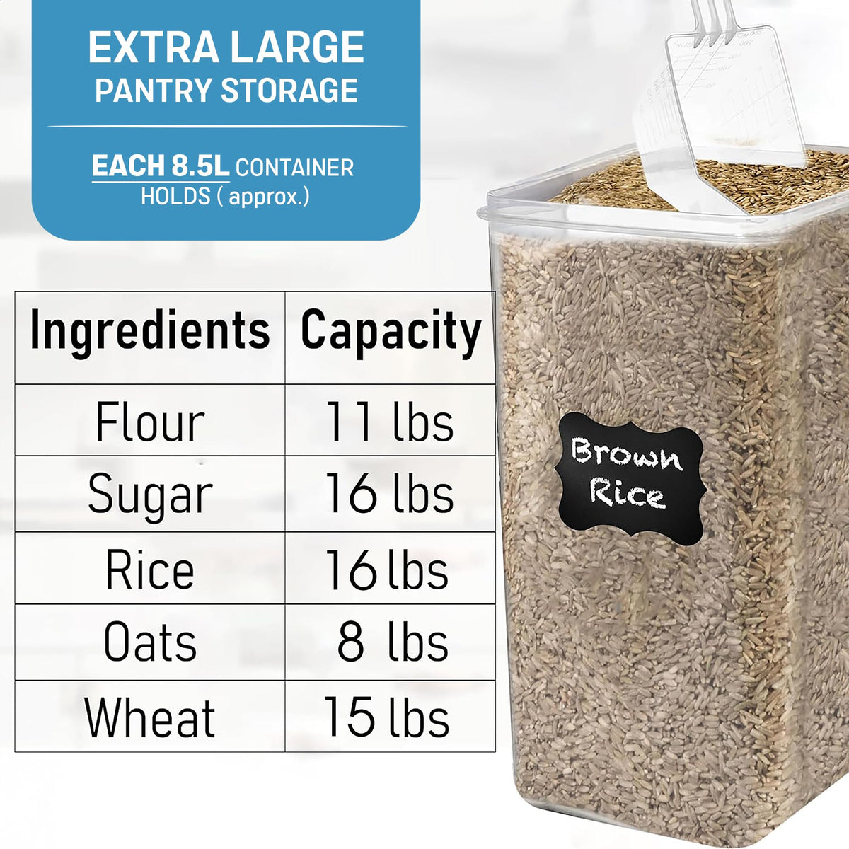 White Feather Supplies clear body shows contents at a glance for quick meal prep.