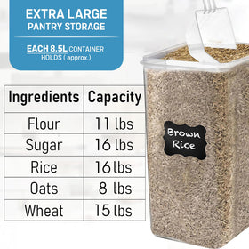 White Feather Supplies clear body shows contents at a glance for quick meal prep.