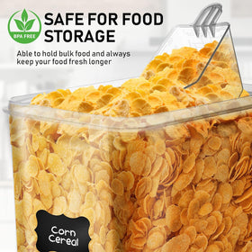 White Feather Supplies BPA-free plastic keeps foods safe for long-term storage.