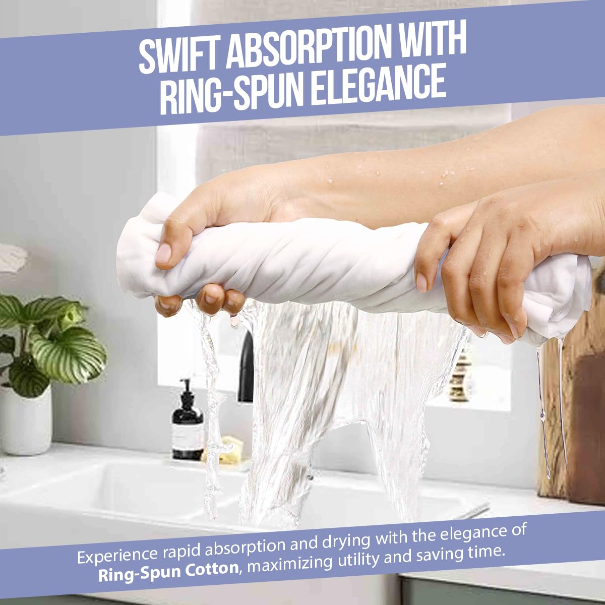 WHITEWRAP eco-friendly cotton towel supporting sustainable kitchens
