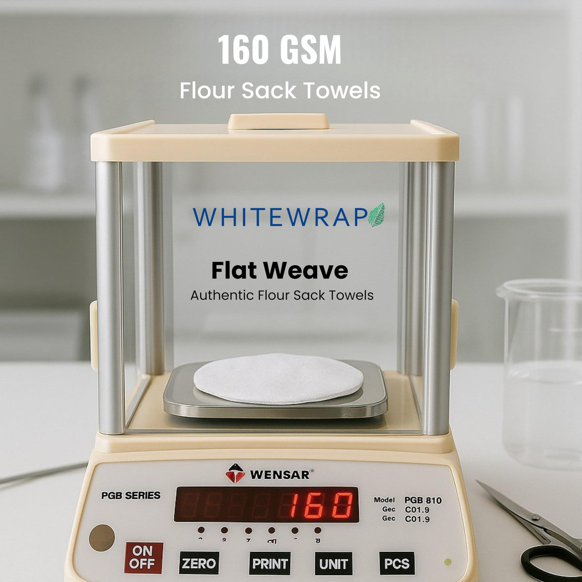 WHITEWRAP kitchen towels 6-pack ideal for drying, covering dough, crafts