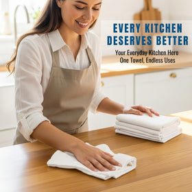 WHITEWRAP tea towel for crafts and kitchen use with quick-dry performance