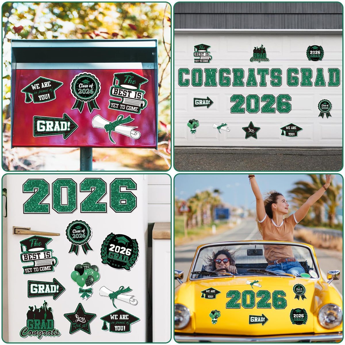 WHYMEO mortarboard cap magnet adds festive graduation flair