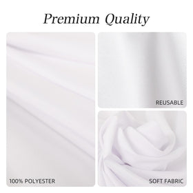 WIGENIUS white tablecloth wrinkle-resistant fabric keeps surfaces smooth during events