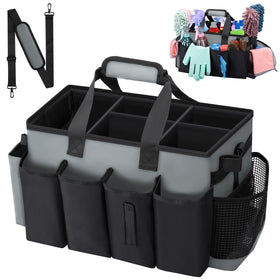 Wigojoy wearable cleaning caddy bag front view for organized supplies
