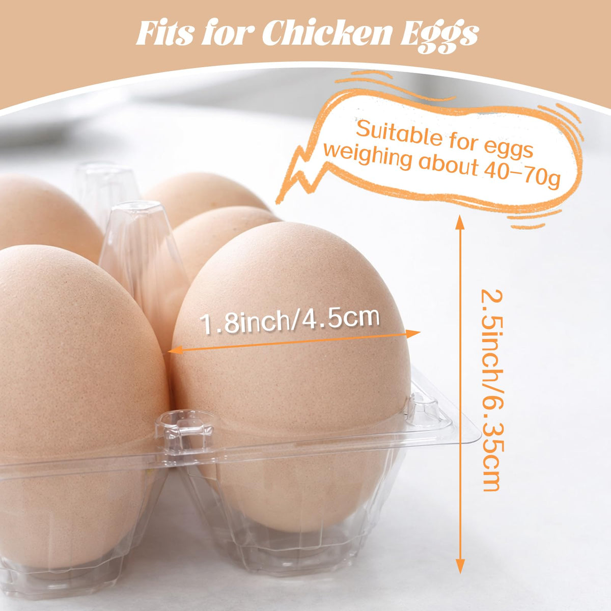 WIKDAY egg cartons with clear lid enable quick freshness checks and easy handling