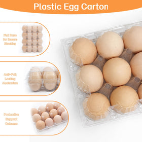 WIKDAY egg cartons durable plastic withstands daily farm handling and reuse
