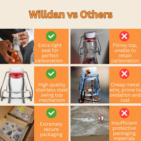 Willdan stopper and gasket ensuring leak-proof sealing for beverages.
