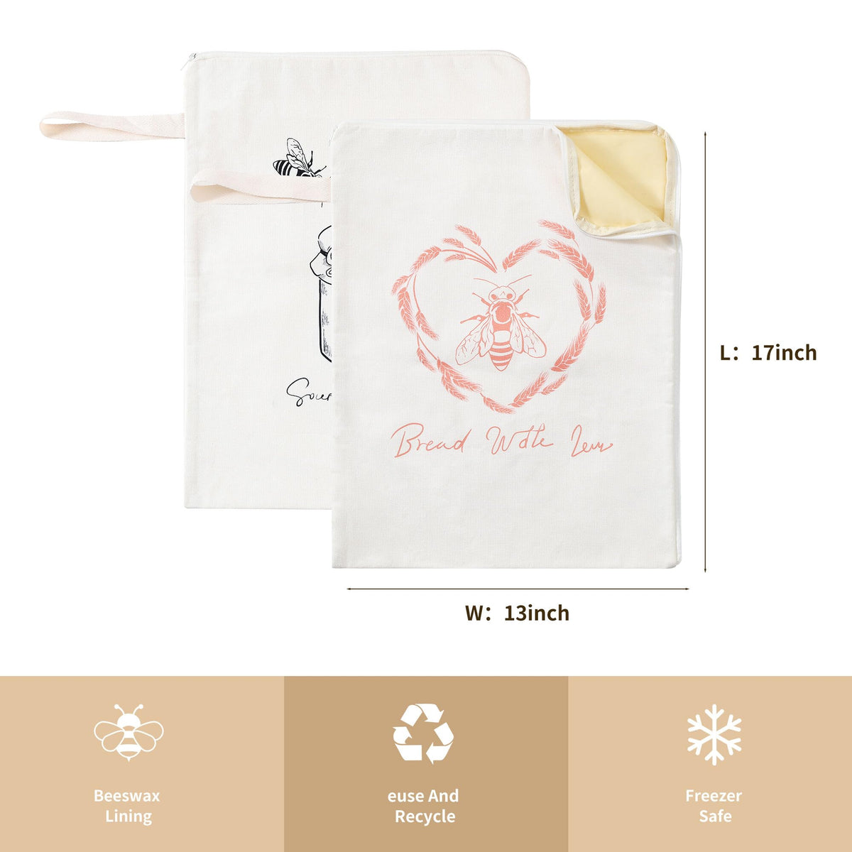 WiNDANCE Natural beeswax lining close-up highlights eco-friendly storage