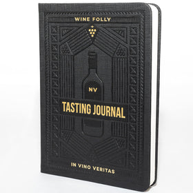 Wine Folly tasting journal cover shown for portable wine notes on the go