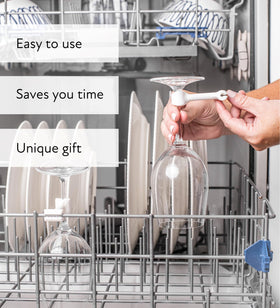 Wine Wash compatible with most stemware and standard dishwashers