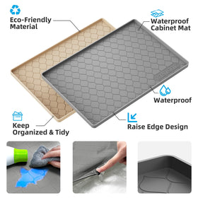 Raised edge on Winisok mat contains liquids and keeps surfaces dry