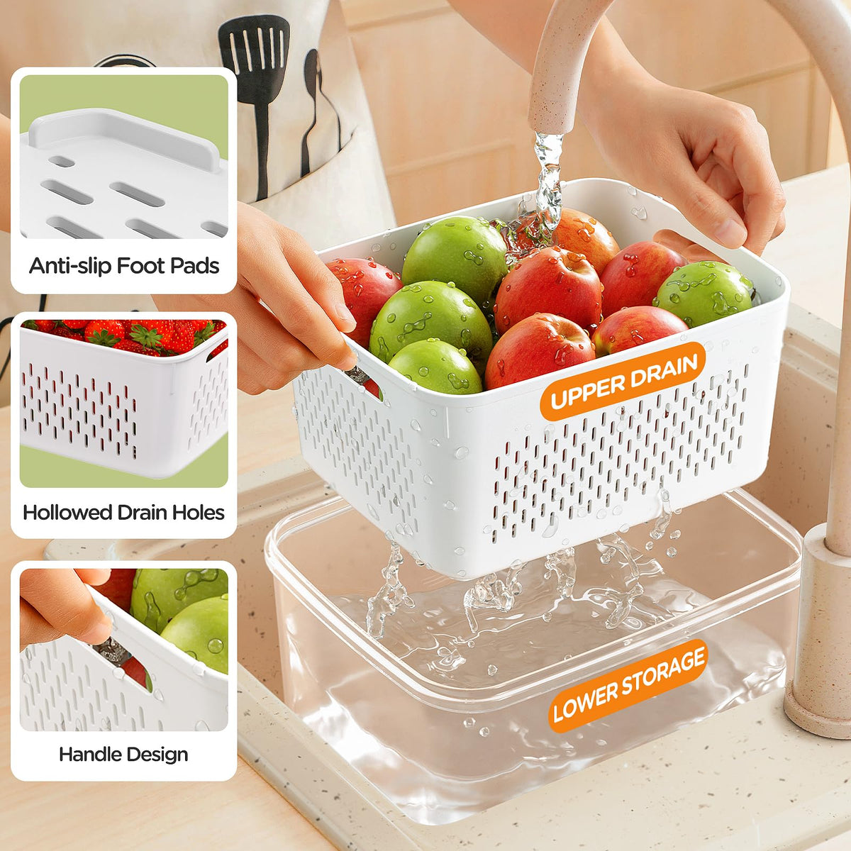 Winproper airtight lids with silicone seal prevent spills and odors.