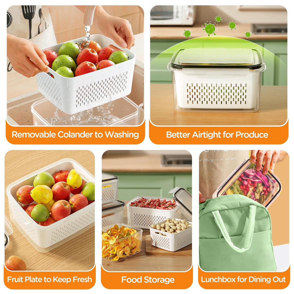 Winproper microwave and dishwasher-safe containers for easy cleanup