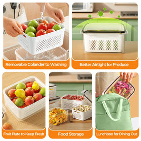 Microwave-safe Winproper storage with lids removed for reheating