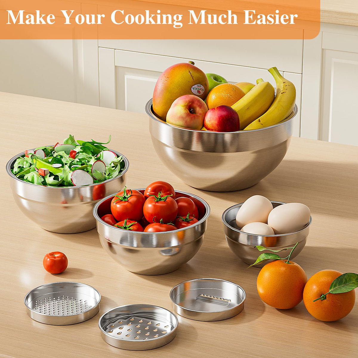 Winproper nesting design bowls stack neatly for compact kitchen storage.