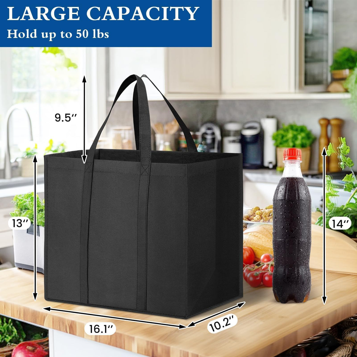 WISELIFE sturdy rip-stop fabric bag ready to handle 50-pound loads.
