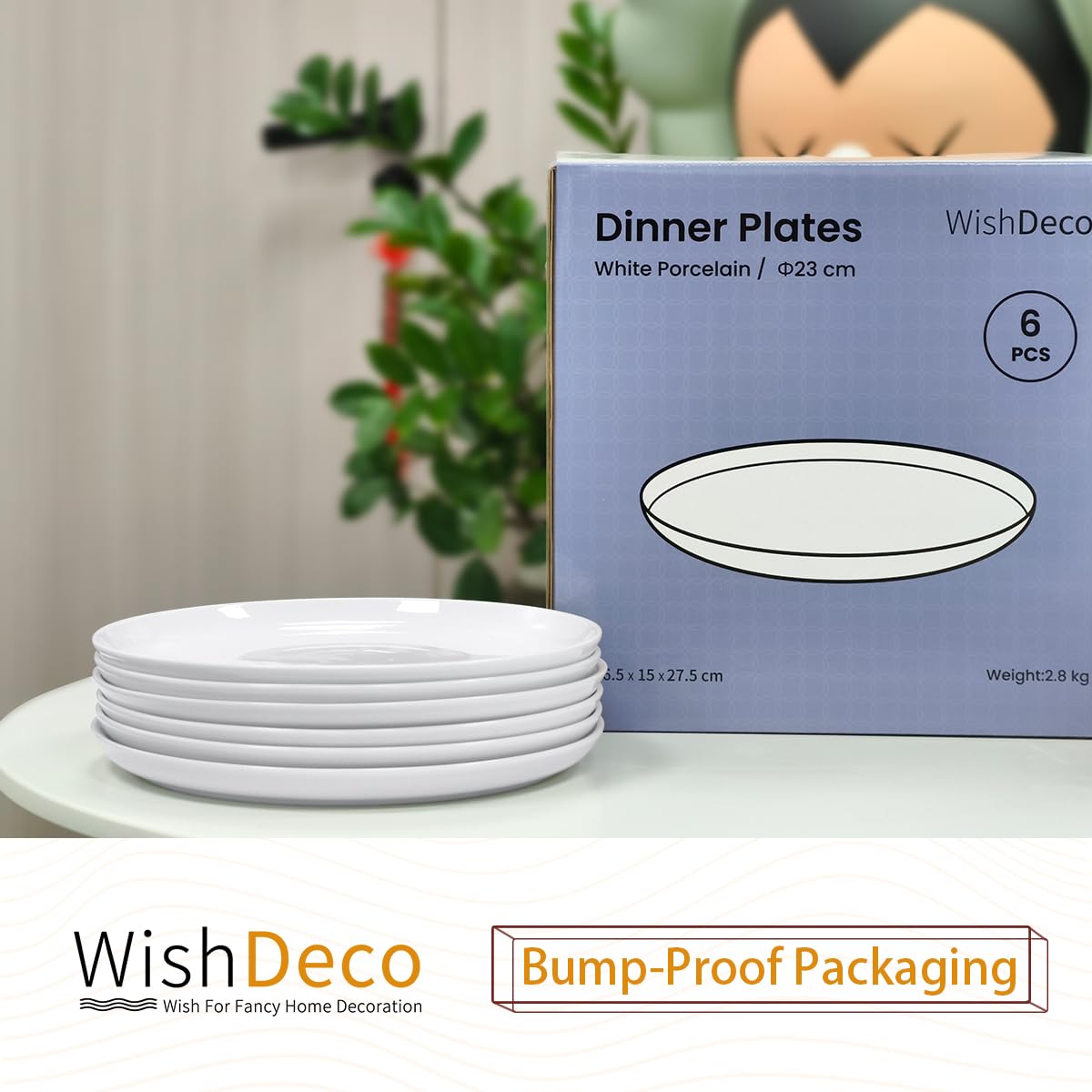 WishDeco dishwasher-safe dinnerware cleans easily after meals.