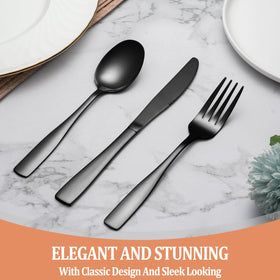WISKEMA dishwasher-safe flatware for convenient cleaning.