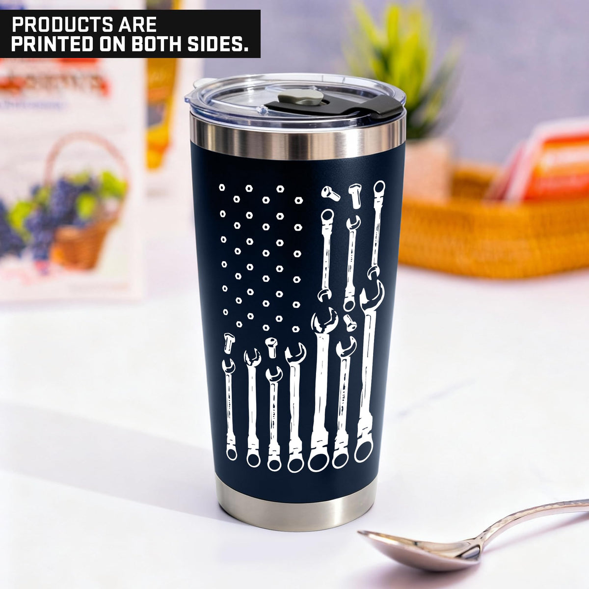 WITTSPOT 20oz tumbler hands holding, on-the-go hydration.