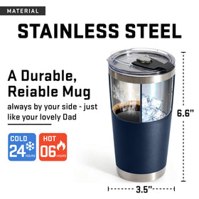 WITTSPOT 20oz tumbler stainless steel material resists rust and dents.