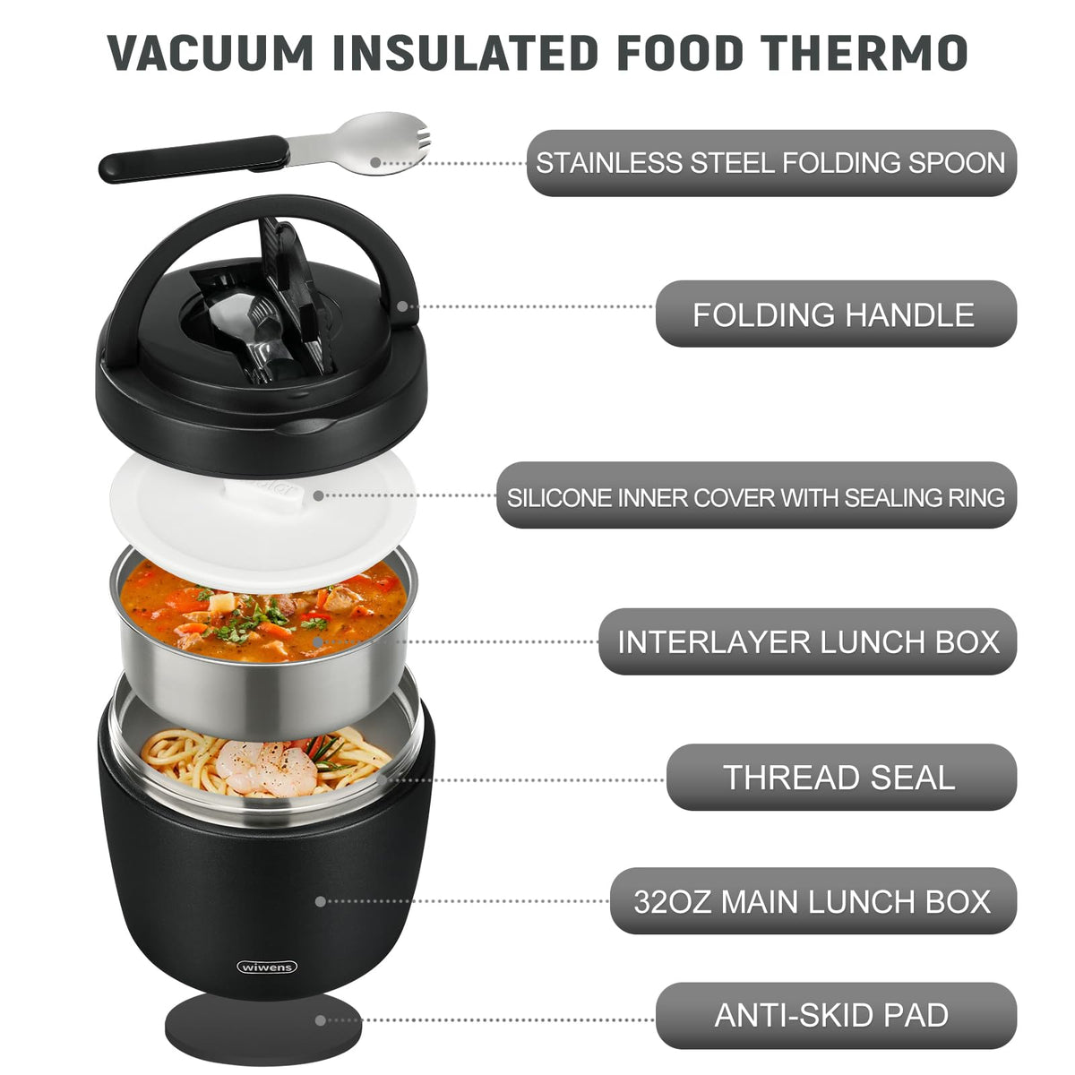 Hidden folding spoon on the wiwens jar for on-the-go meals