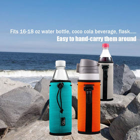 WK IEASON blue neoprene sleeve with non-slip surface for bottle handling