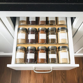 WodGod four-tier insert maximizes drawer space for condiments and small bottles.