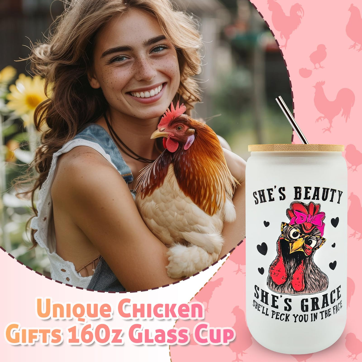WOFIROY chicken gifts tote bag for everyday carry with farmhouse charm.